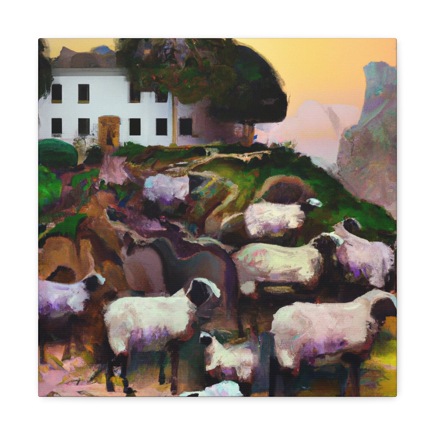 "Sheep in Art Deco" - Canvas