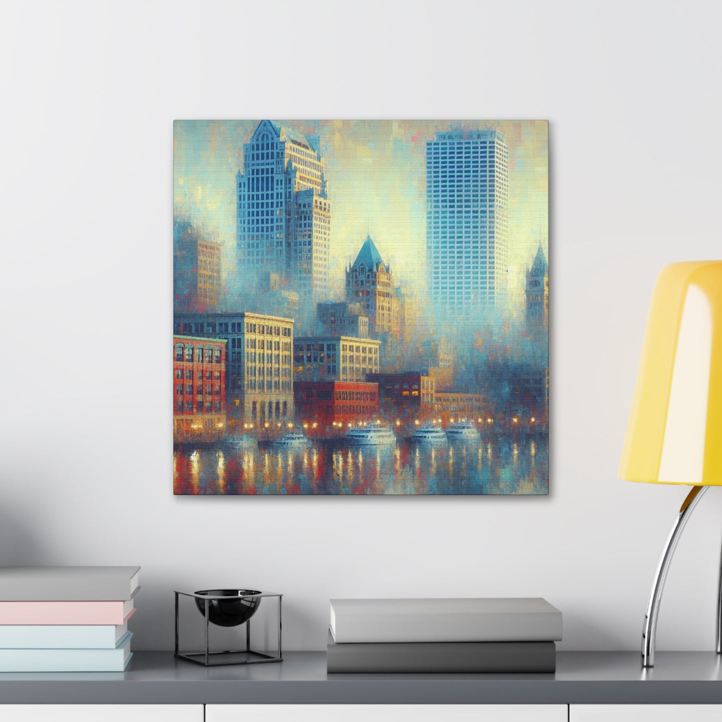 "Colorful Urban Symphony" - Canvas