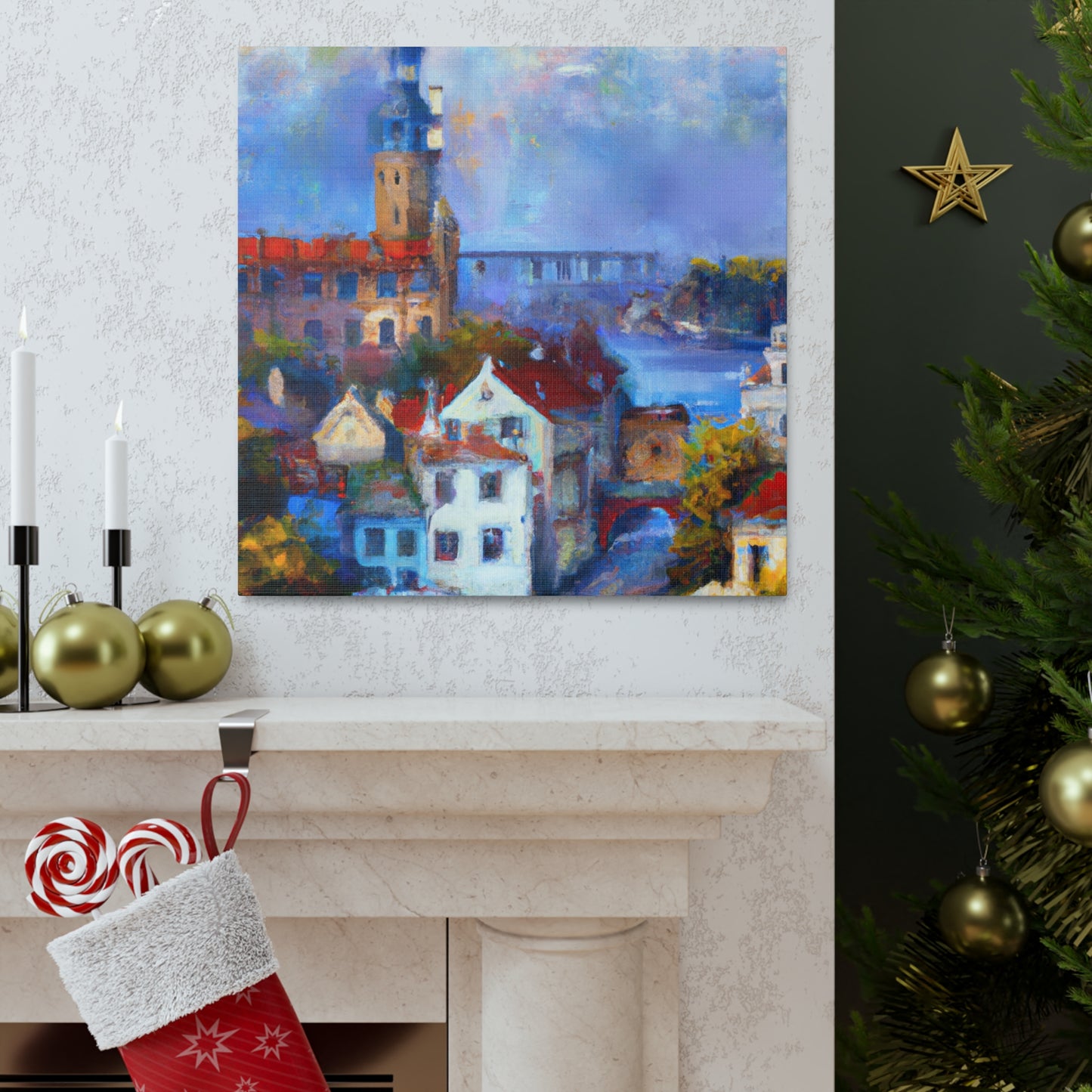 "Tudor Palace Impressionism" - Canvas