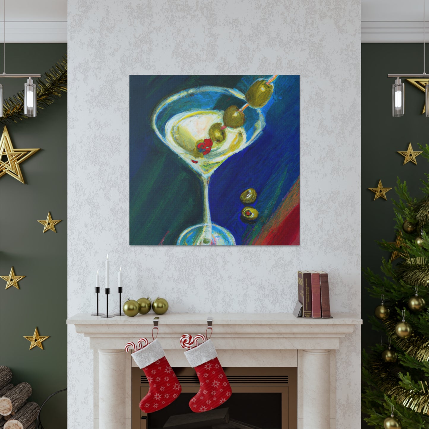 Martini at Midnight Gaze - Canvas