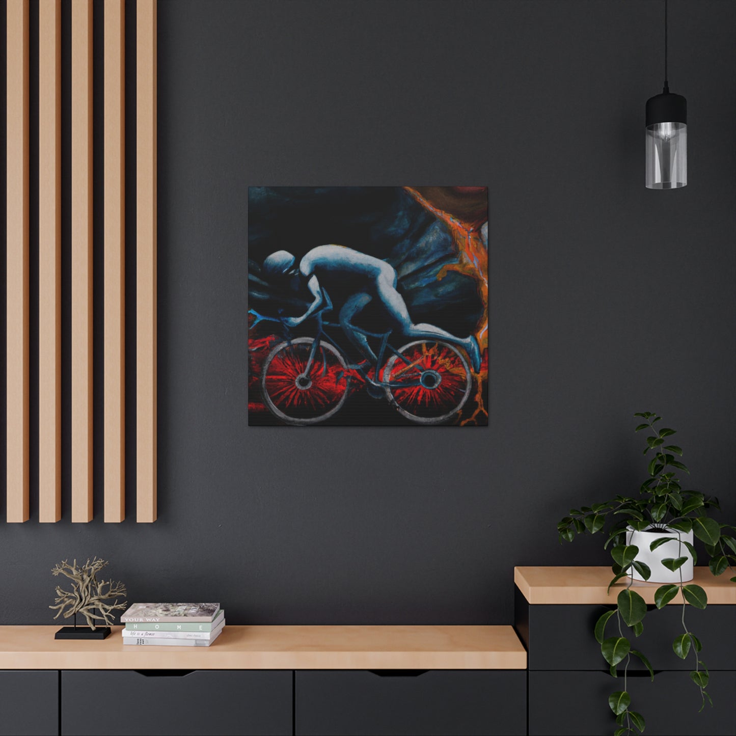 "Biking Through Dreamspace" - Canvas