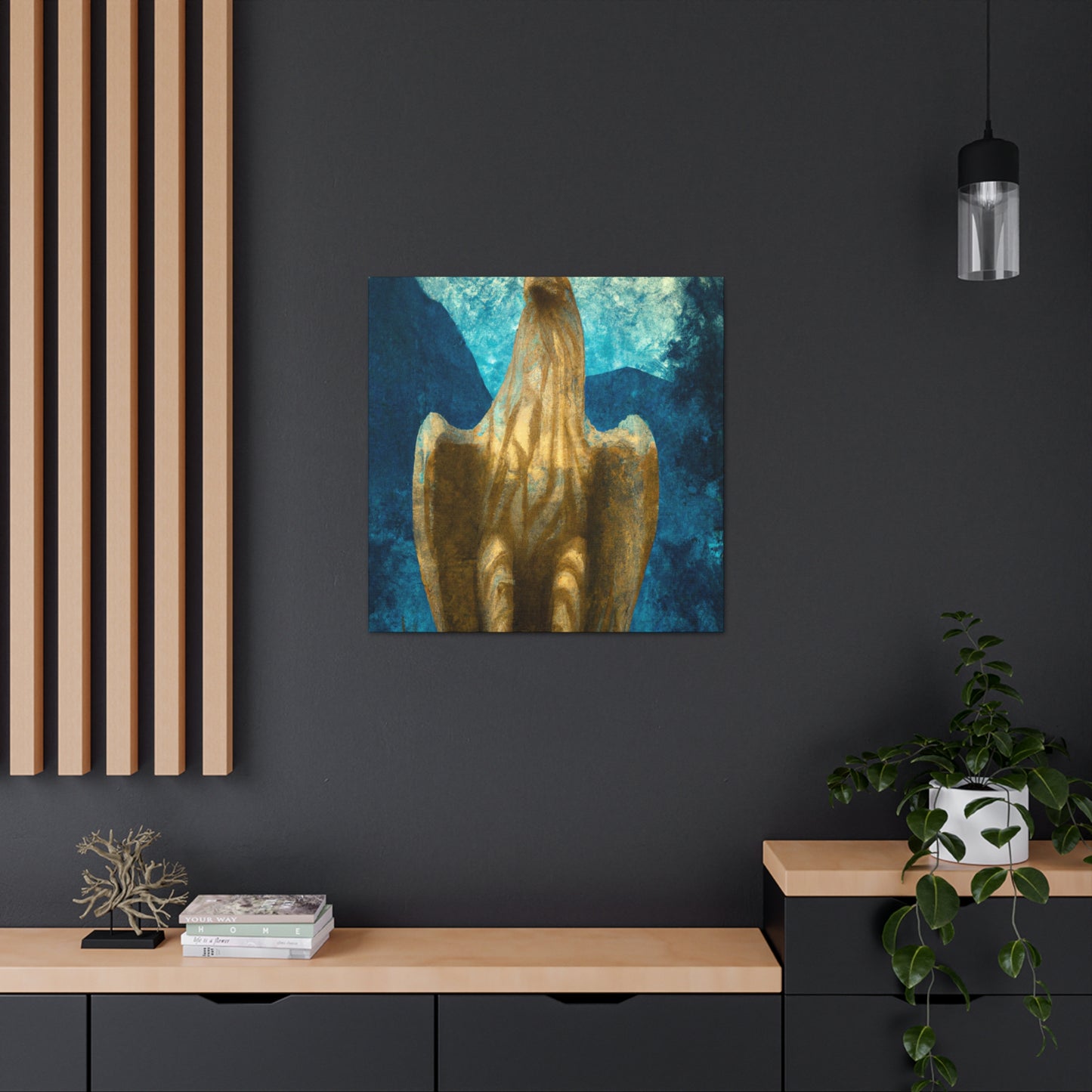 "Golden Eagle Art Deco" - Canvas