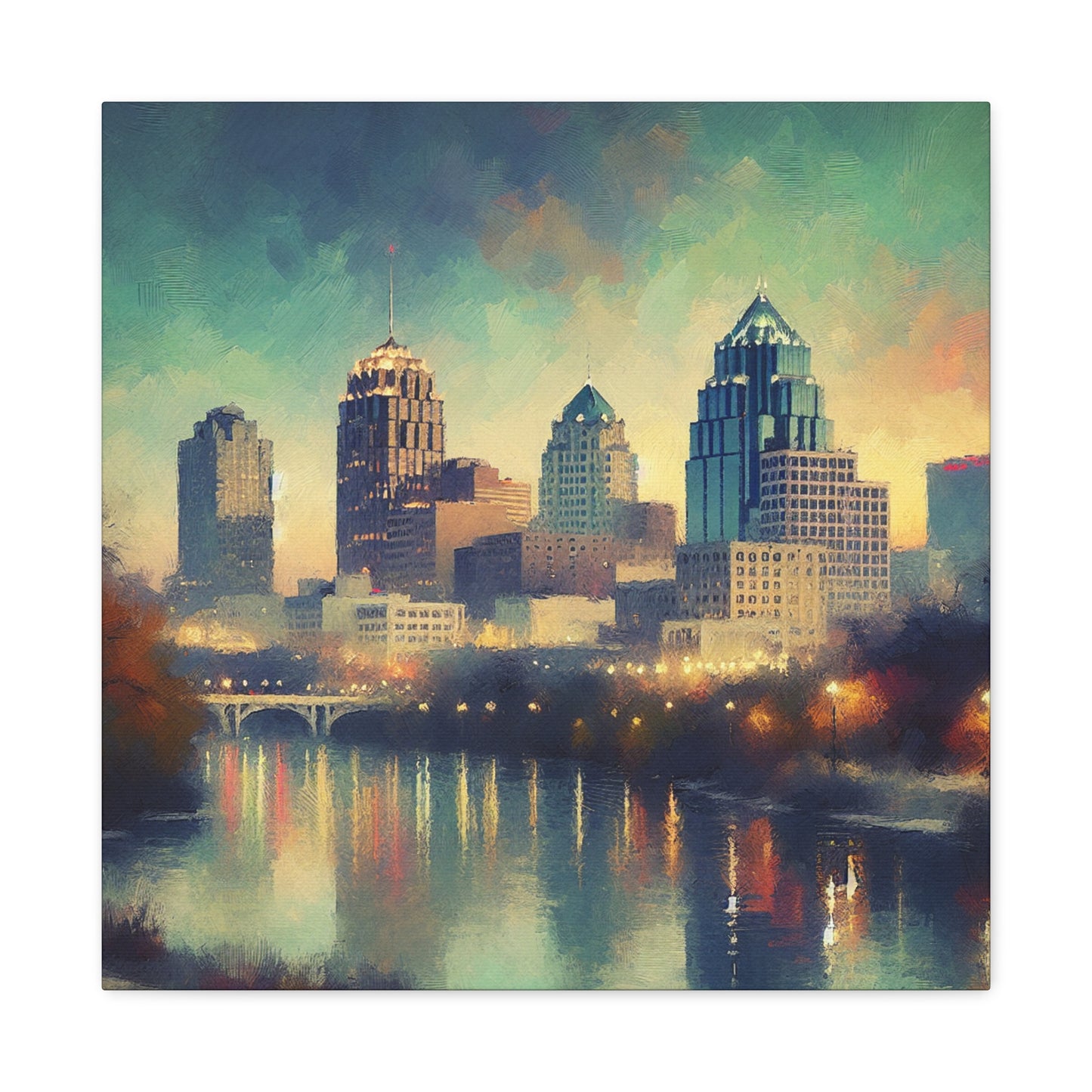 "Vibrant Serenity of San Antonio" - Canvas