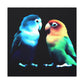 Lovebirds in Flight - Canvas