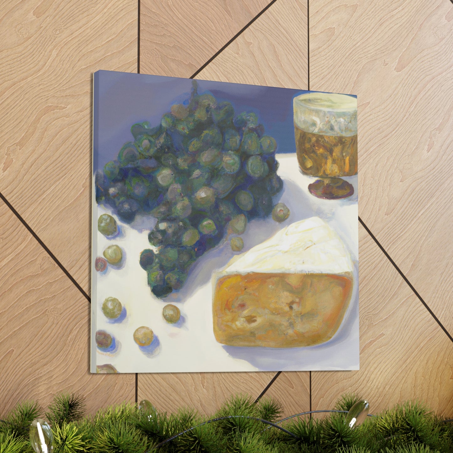 Cheese and Grapes Feast - Canvas