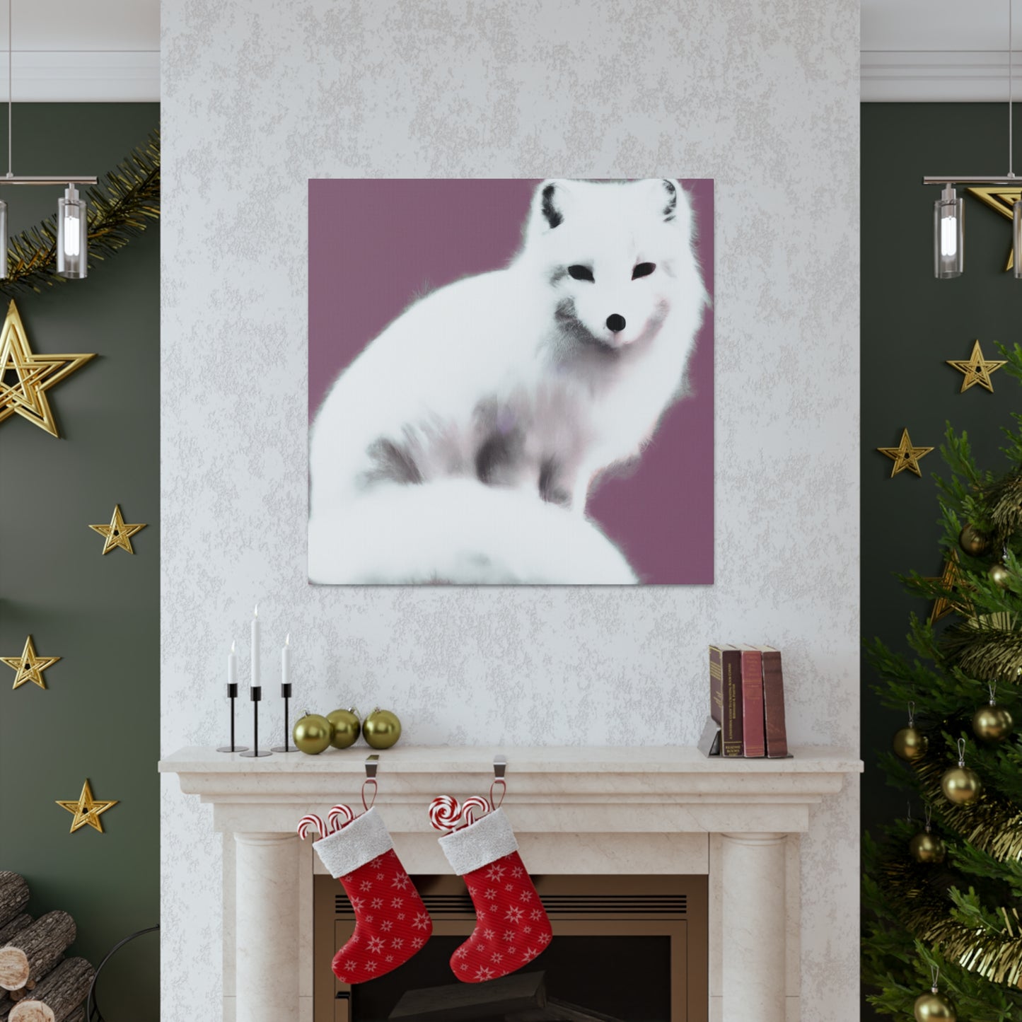 Arctic Fox Duo Bliss - Canvas