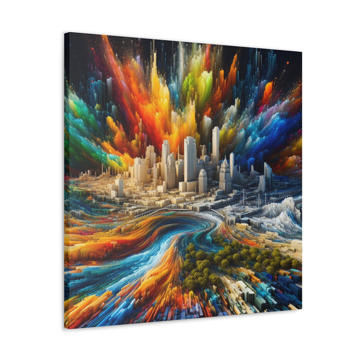 Urban Texan Splendor - Canvas