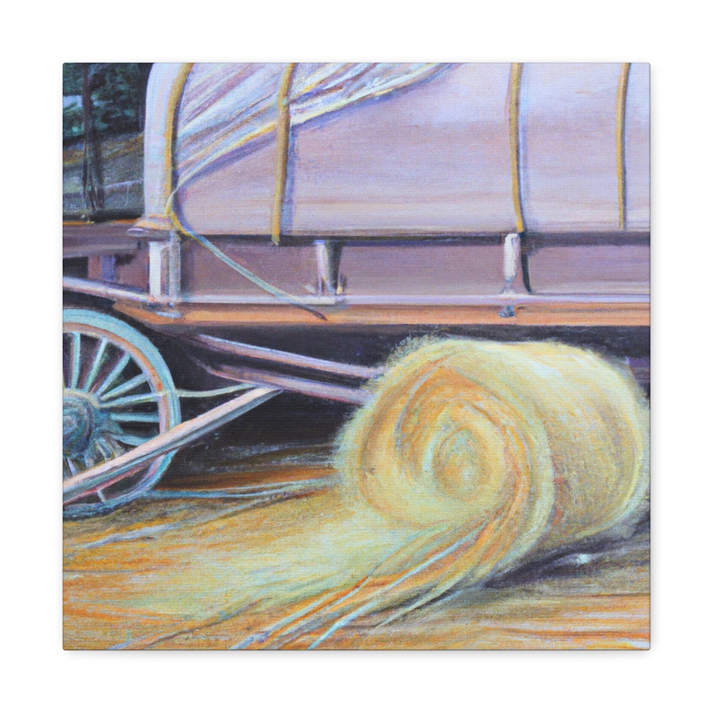 "A Harvest Hay Wagon" - Canvas