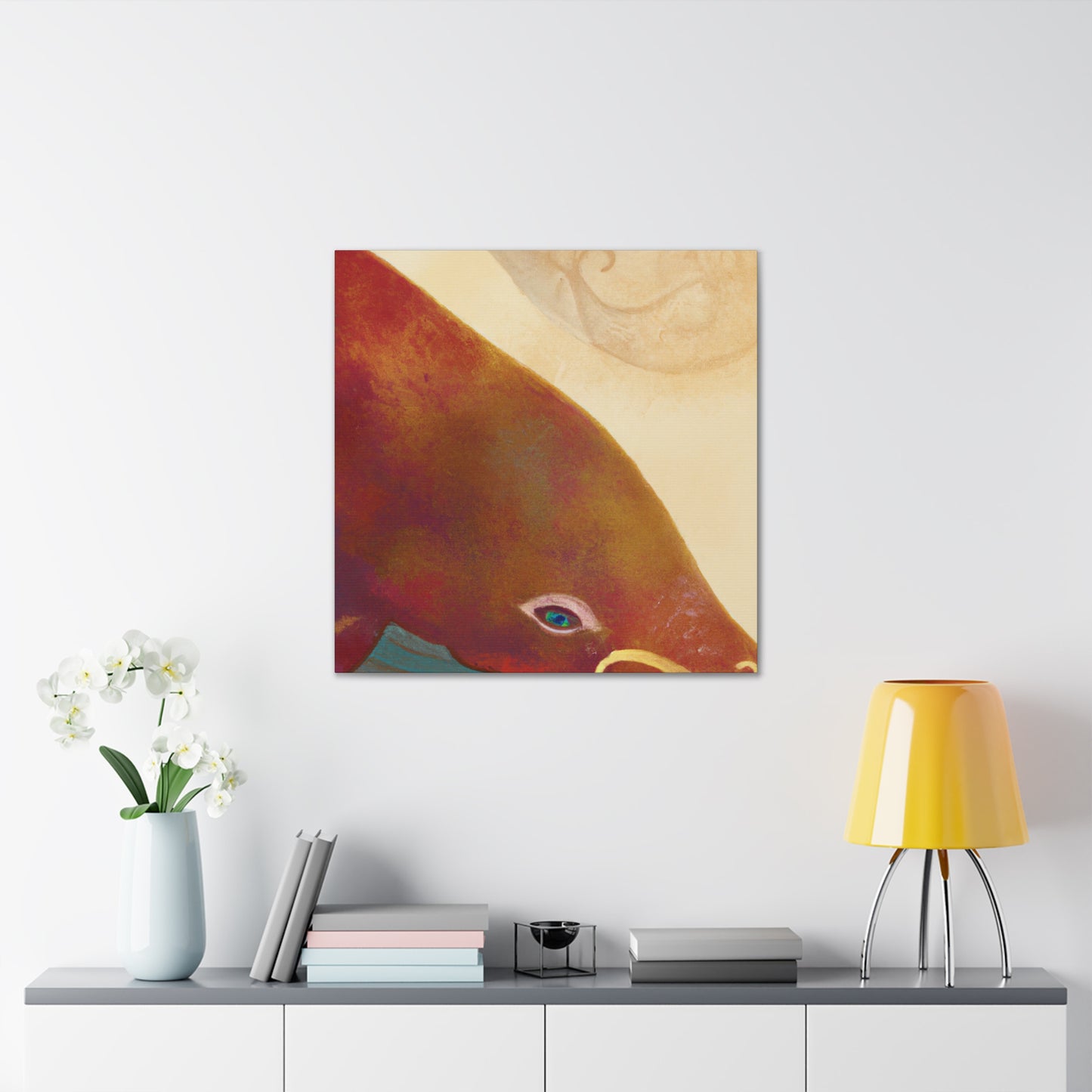 Whale in the Waves - Canvas