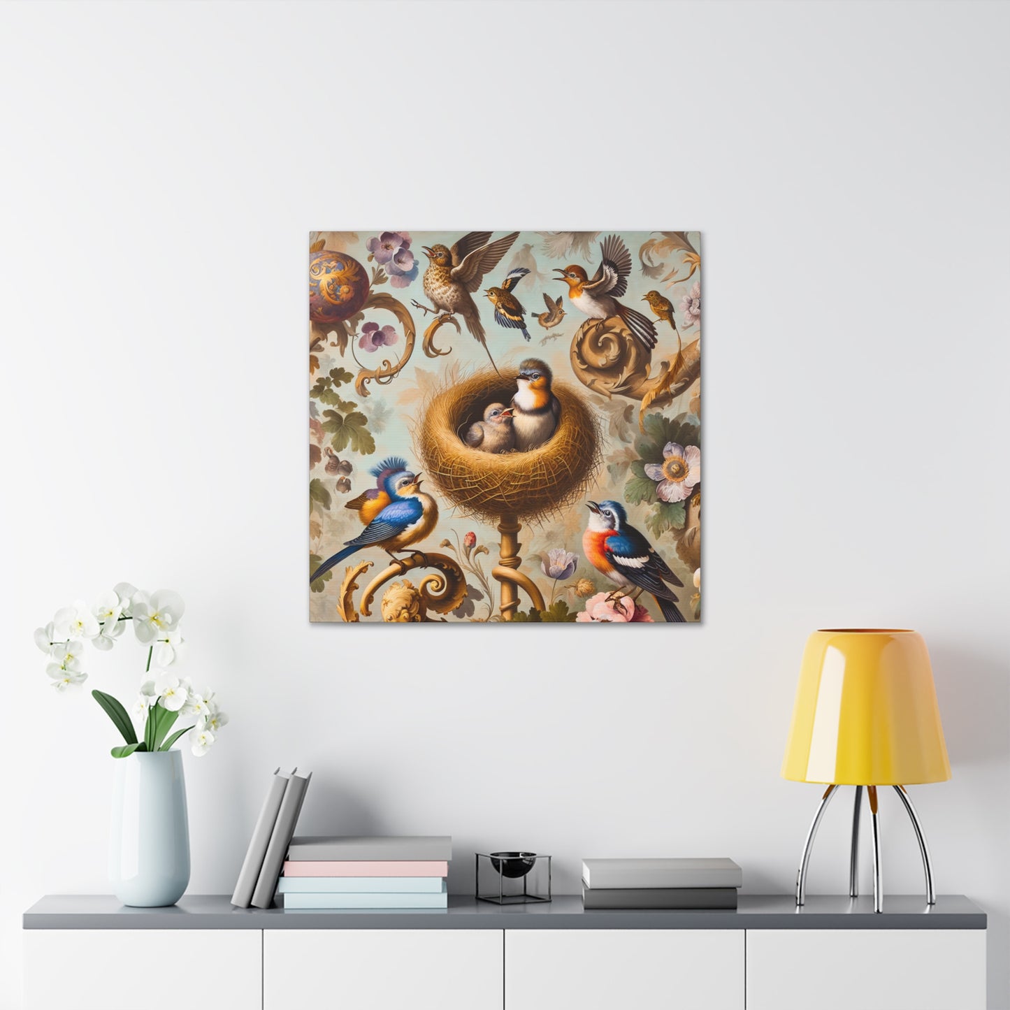 Enchanting Avian Serenade - Canvas