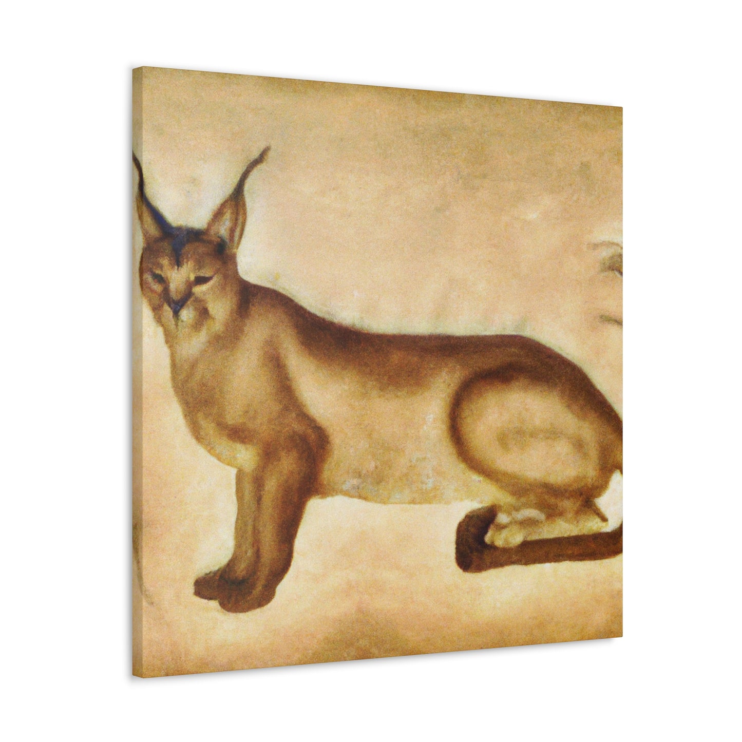 "Caracal in Art Deco" - Canvas