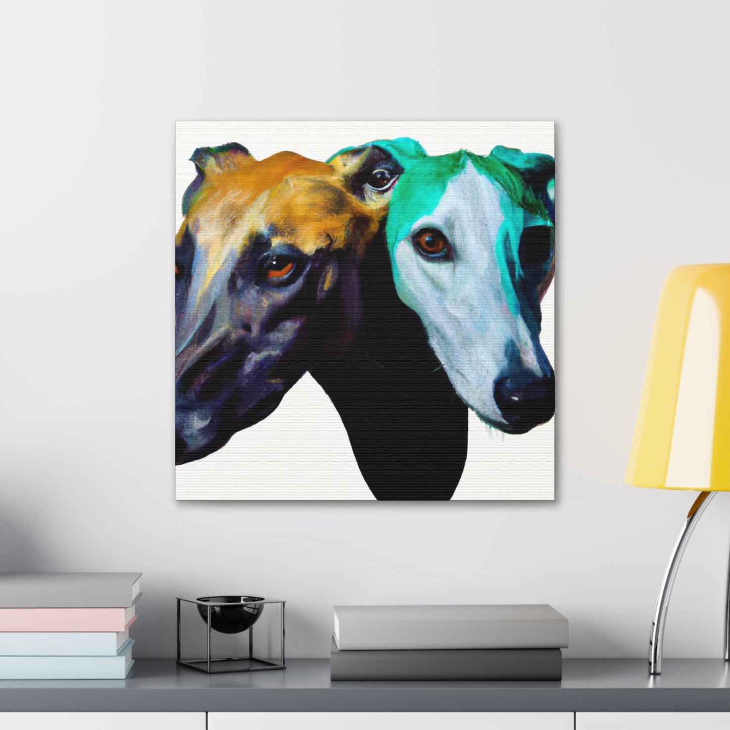 "Greyhound Graceful Gaze" - Canvas