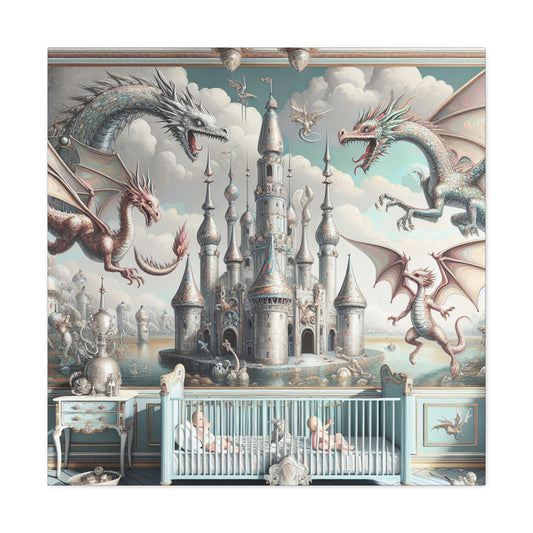 Whimsical Dragon's Fairytale - Canvas