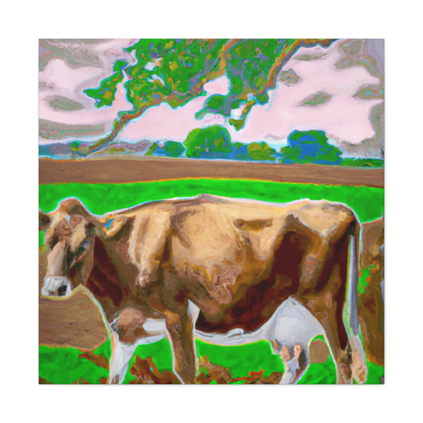 Majestic Jersey Cattle - Canvas