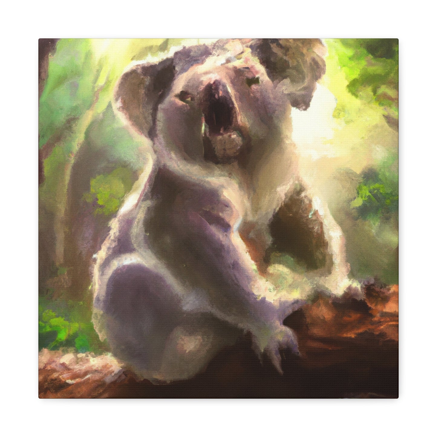 "Koala Sleepy Embrace" - Canvas