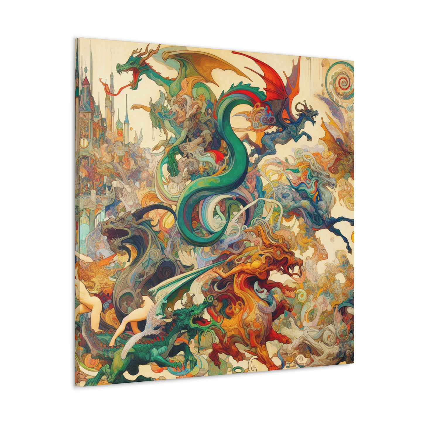 Whimsical Dragon's Dream - Canvas