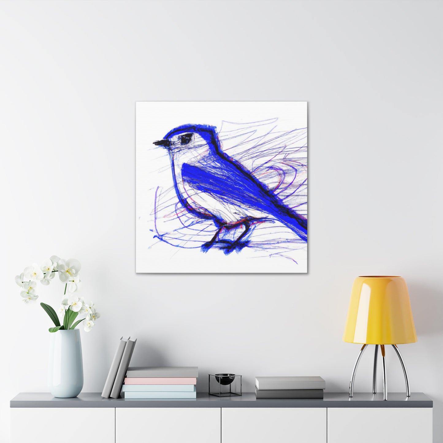 Bluebird's Regal Pose - Canvas