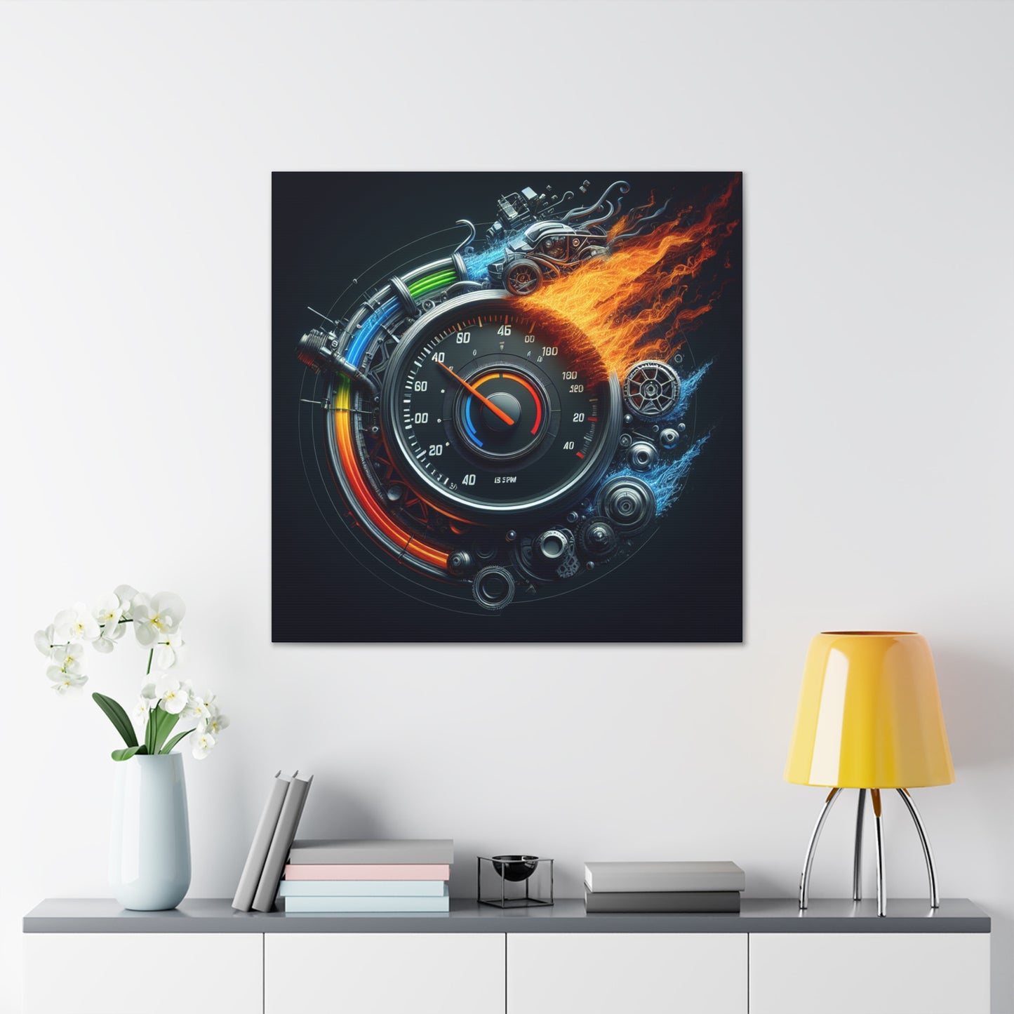 "Dynamic Revolutions: Vibrant Motion" - Canvas