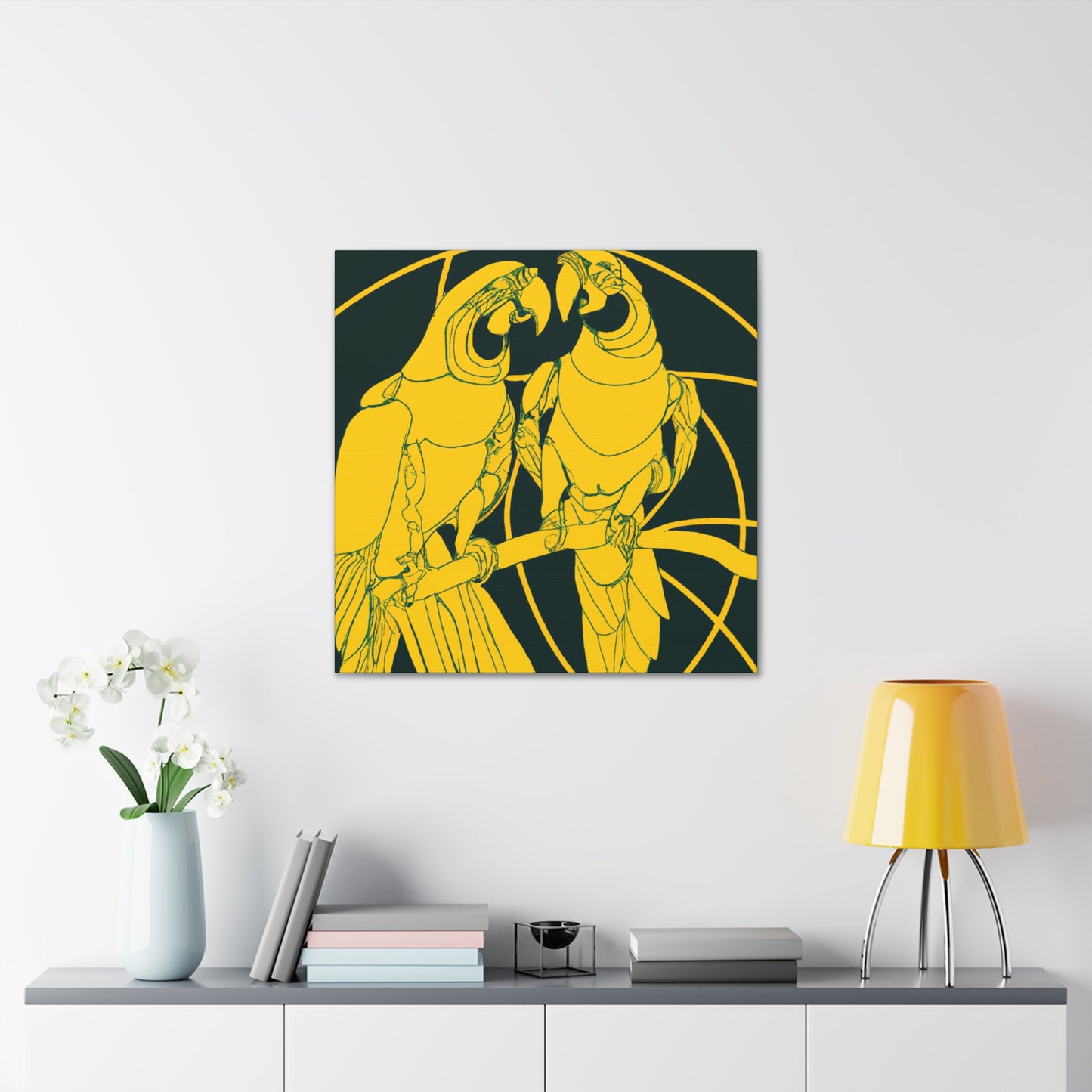 "Tropical Macaw Splendor" - Canvas