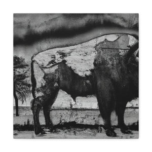 Bison on the Prairie - Canvas