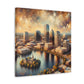 "Cityscape Dreams Unveiled" - Canvas