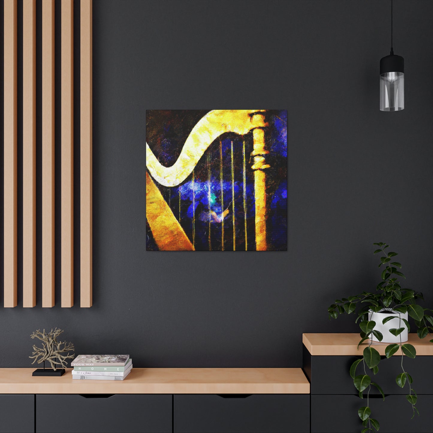 Harp Symphony in Blue - Canvas