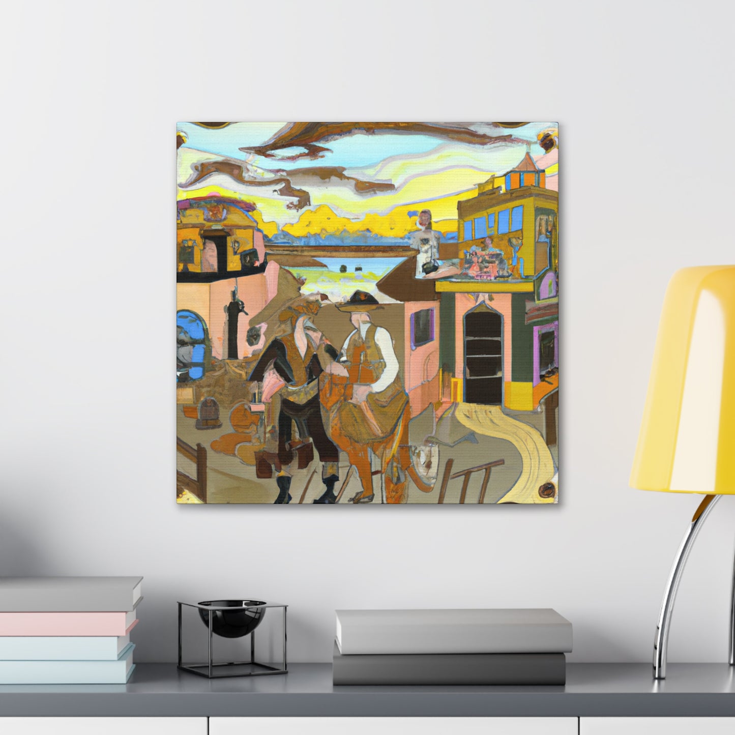 "Frontier Town Panorama" - Canvas