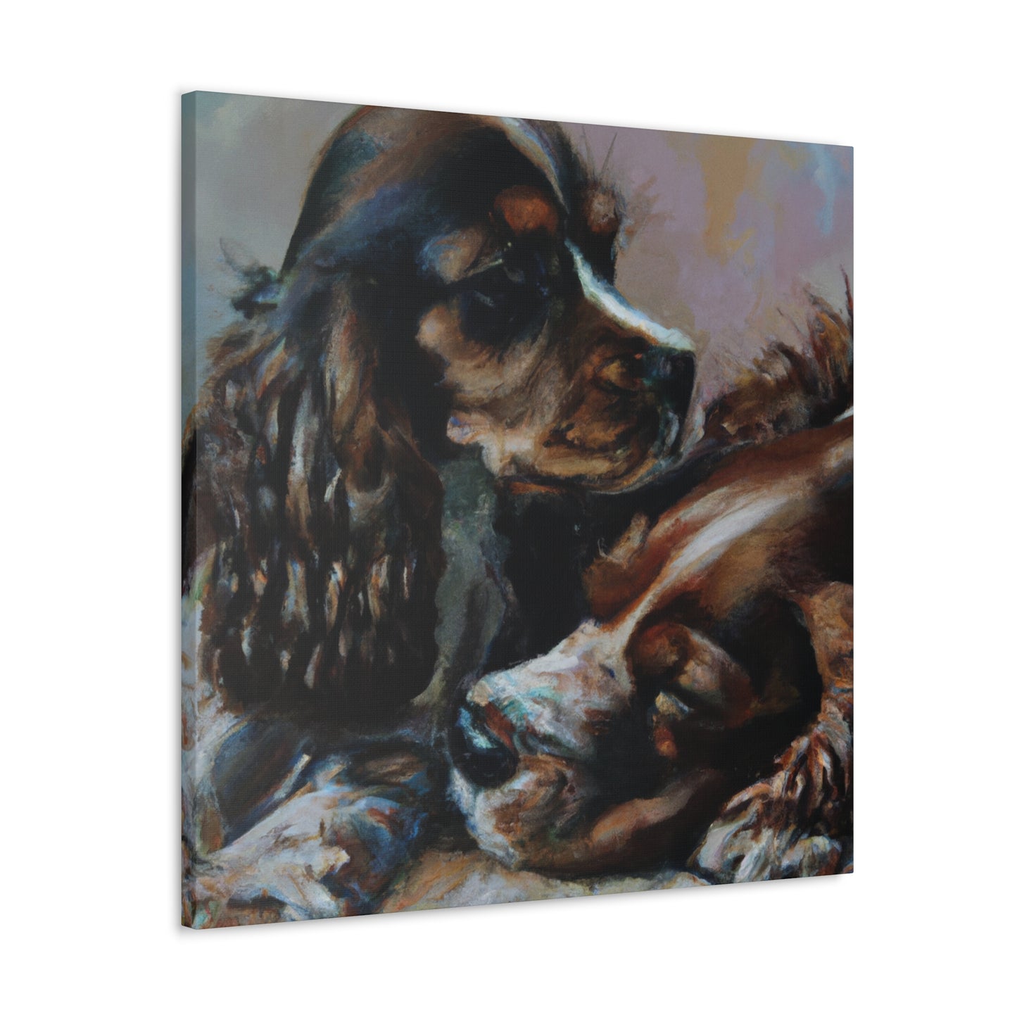 Cute Spaniel Dreaming - Canvas