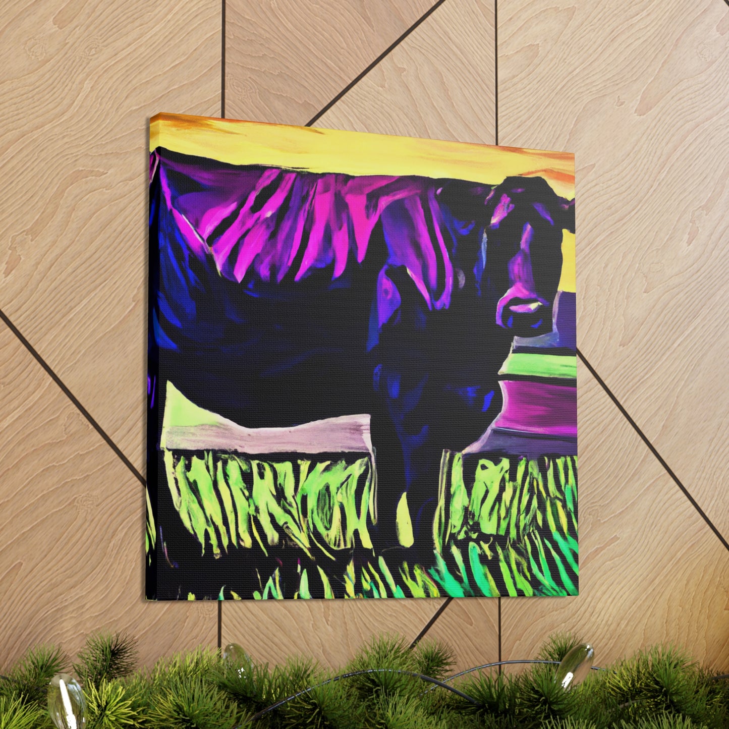 "Herd of Black Angus" - Canvas