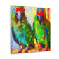 "Senegal Parrots in Bloom" - Canvas