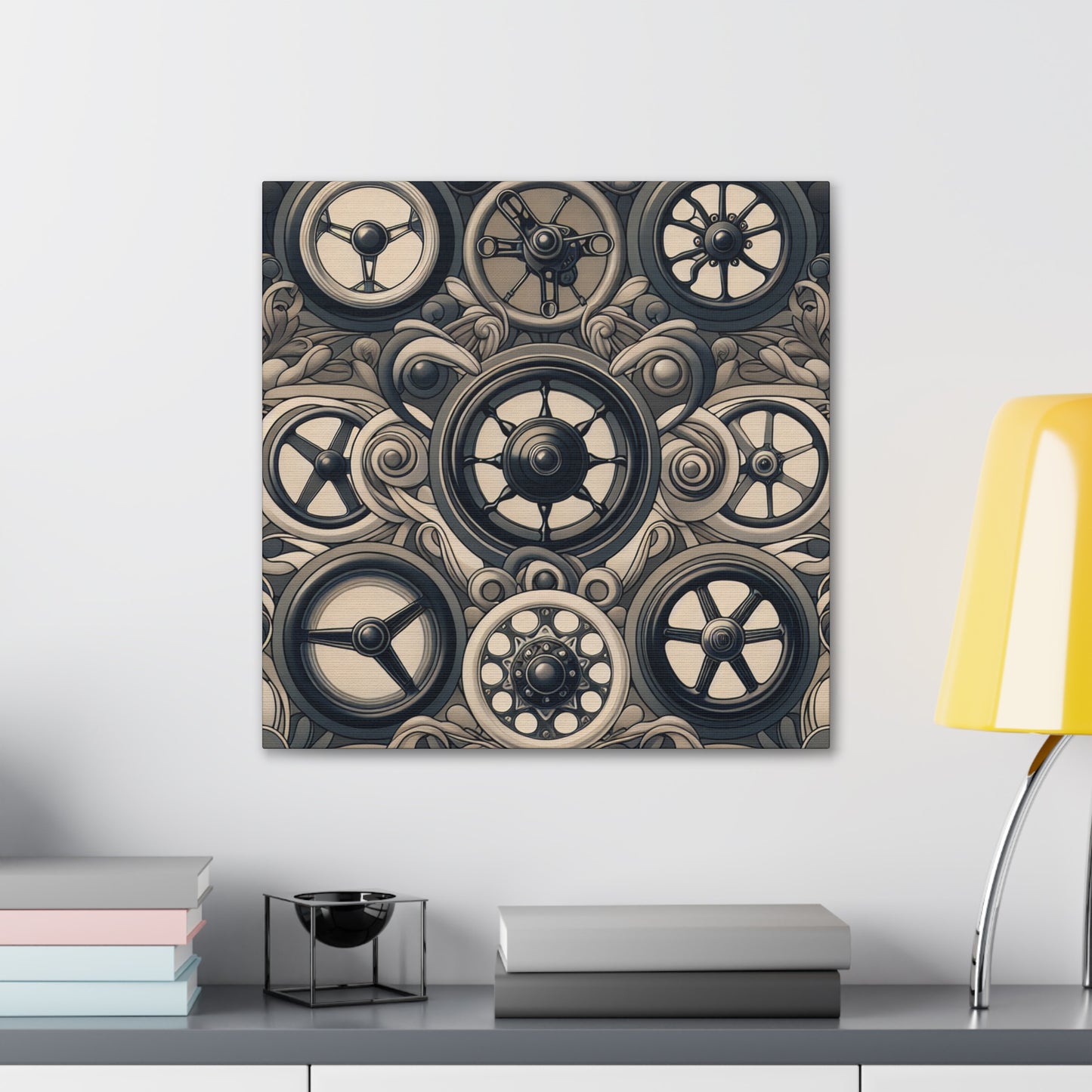 "Wheeling Elegance: Art Nouveau" - Canvas