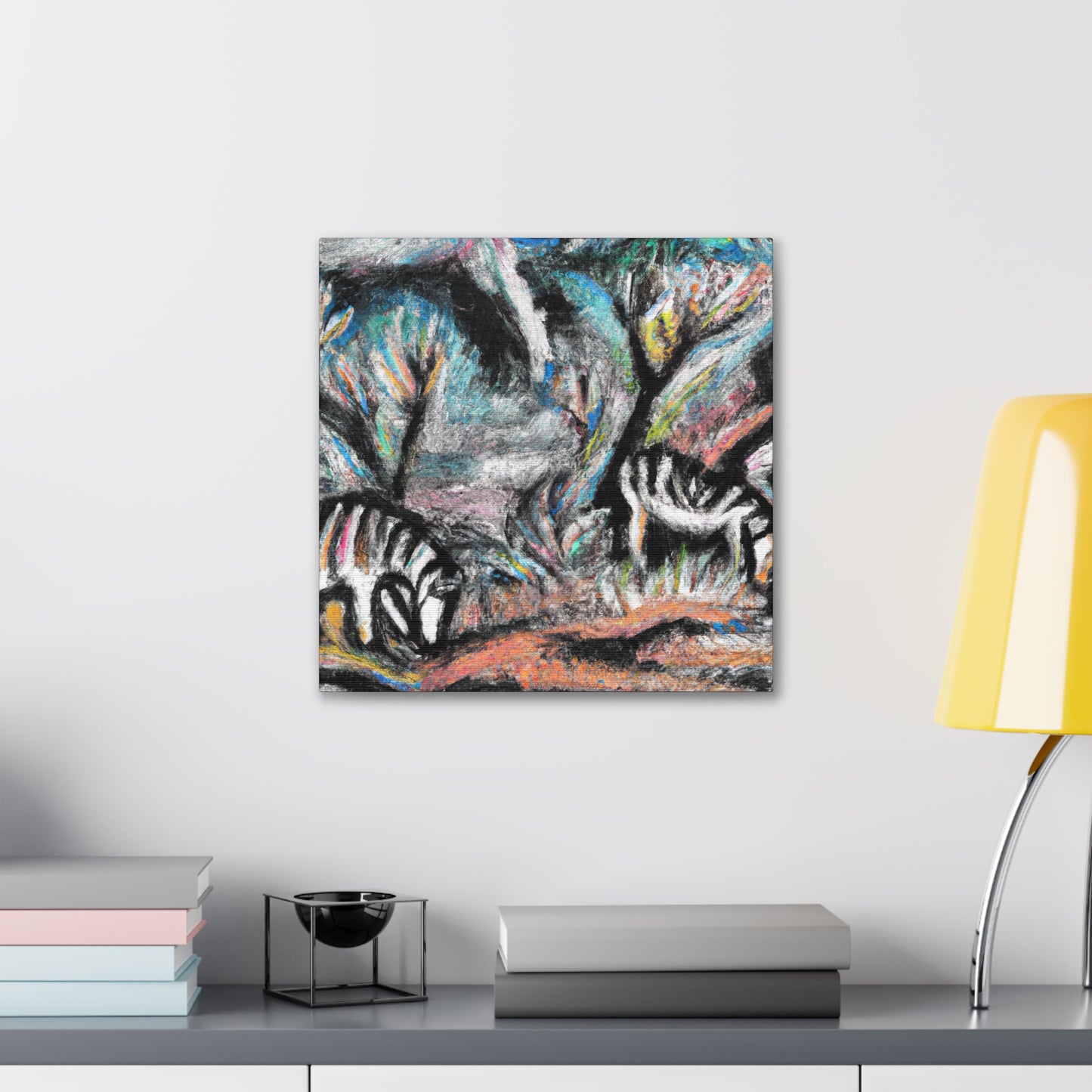 "Zebra's Striped Symphony" - Canvas