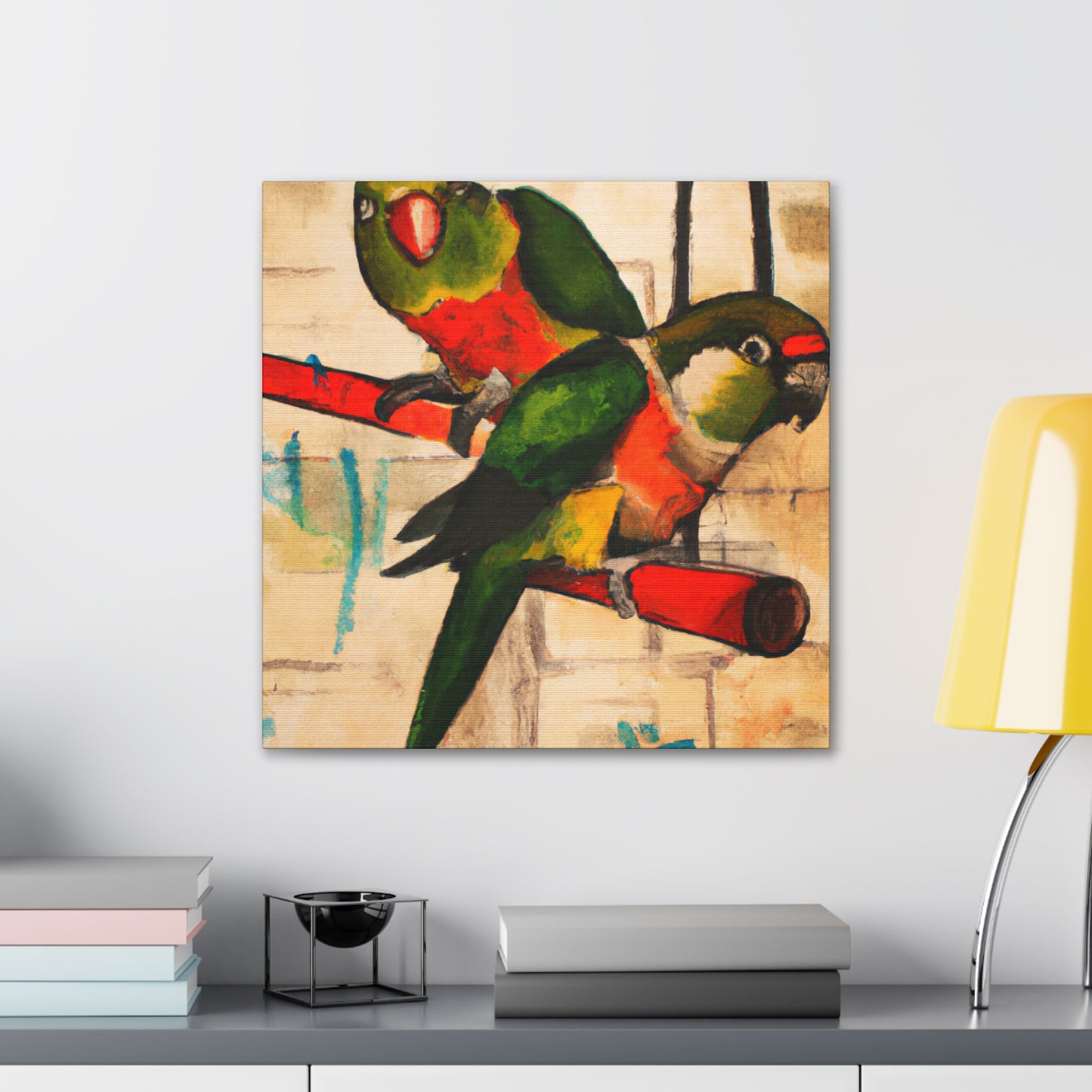 "Conures in Colorful Splendor" - Canvas