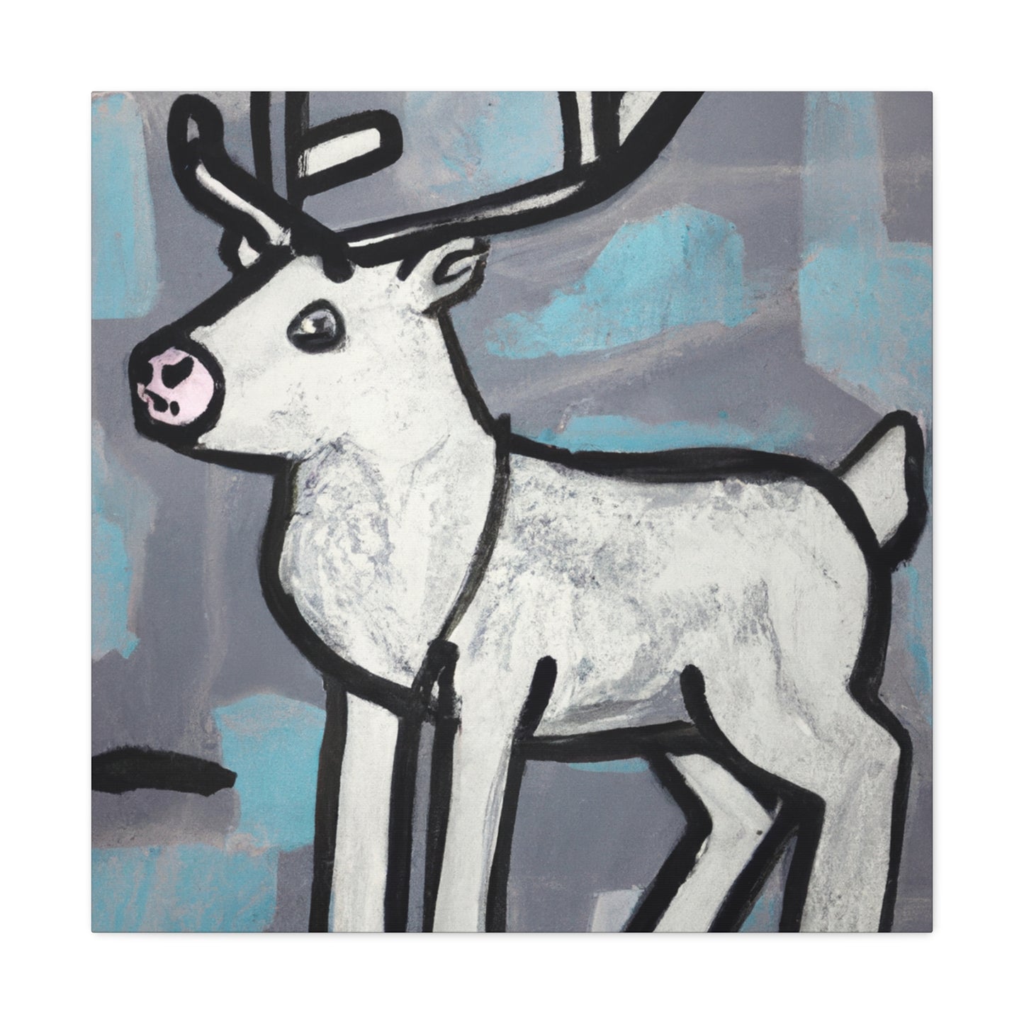 "Reindeer Winter Mural" - Canvas