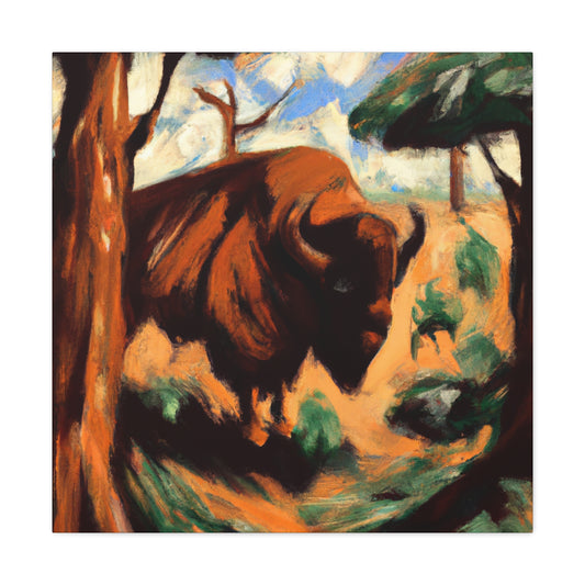 Bison on the Prairie - Canvas