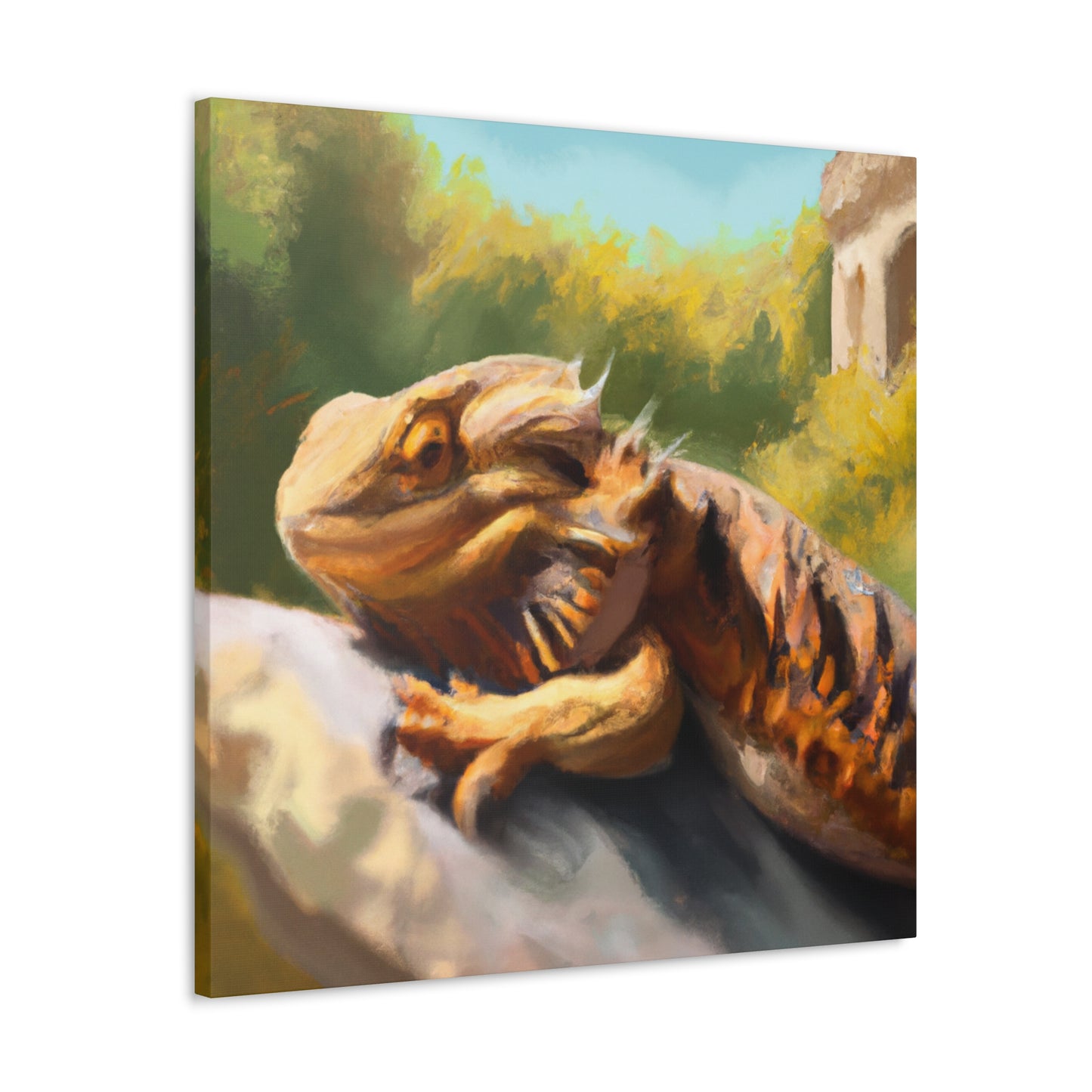 "Bearded Dragon Harmony" - Canvas