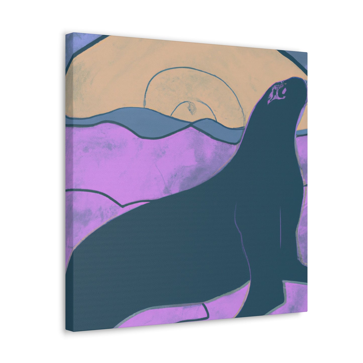 "Seaside Sea Lion Smile" - Canvas