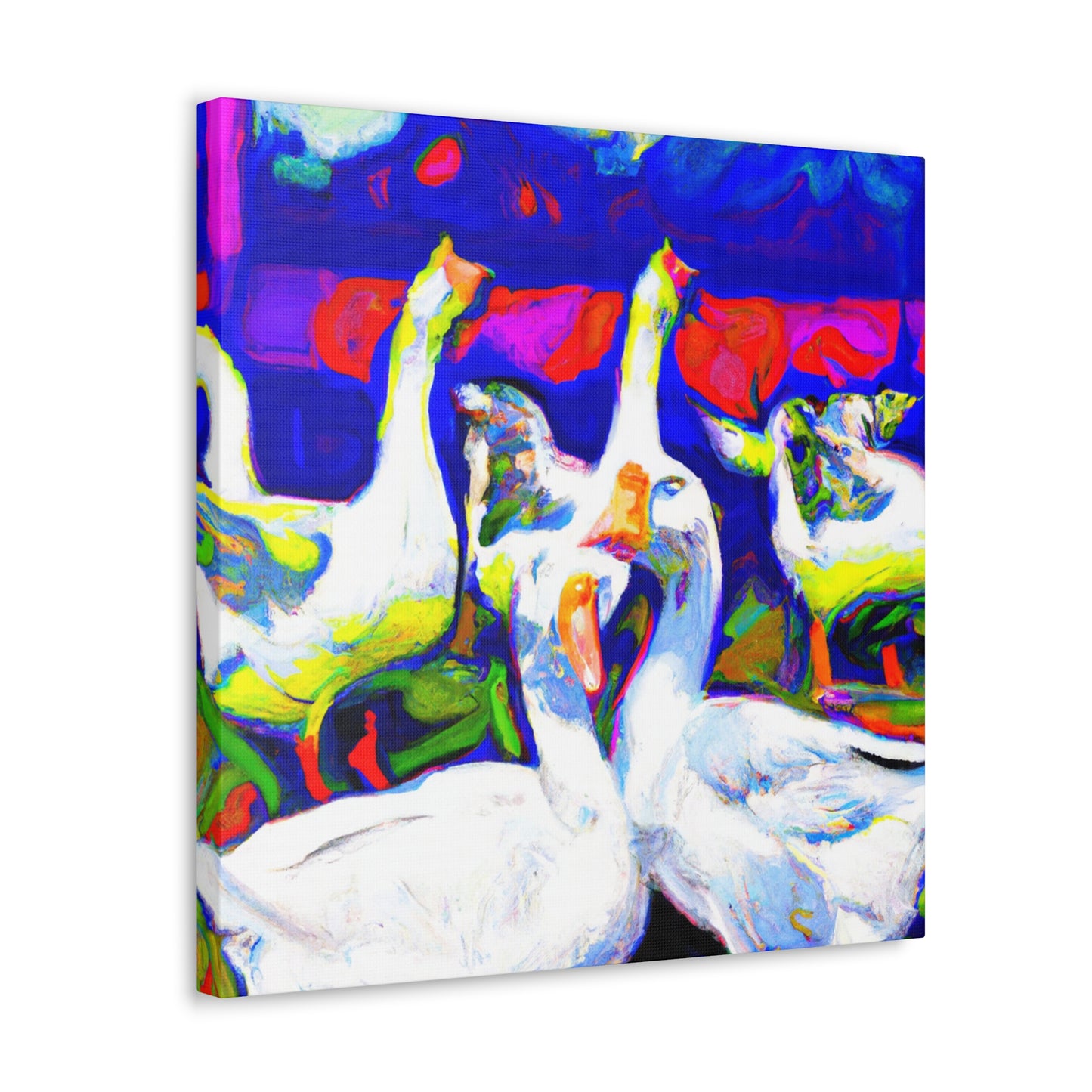 "Geese Flight Impressionism" - Canvas