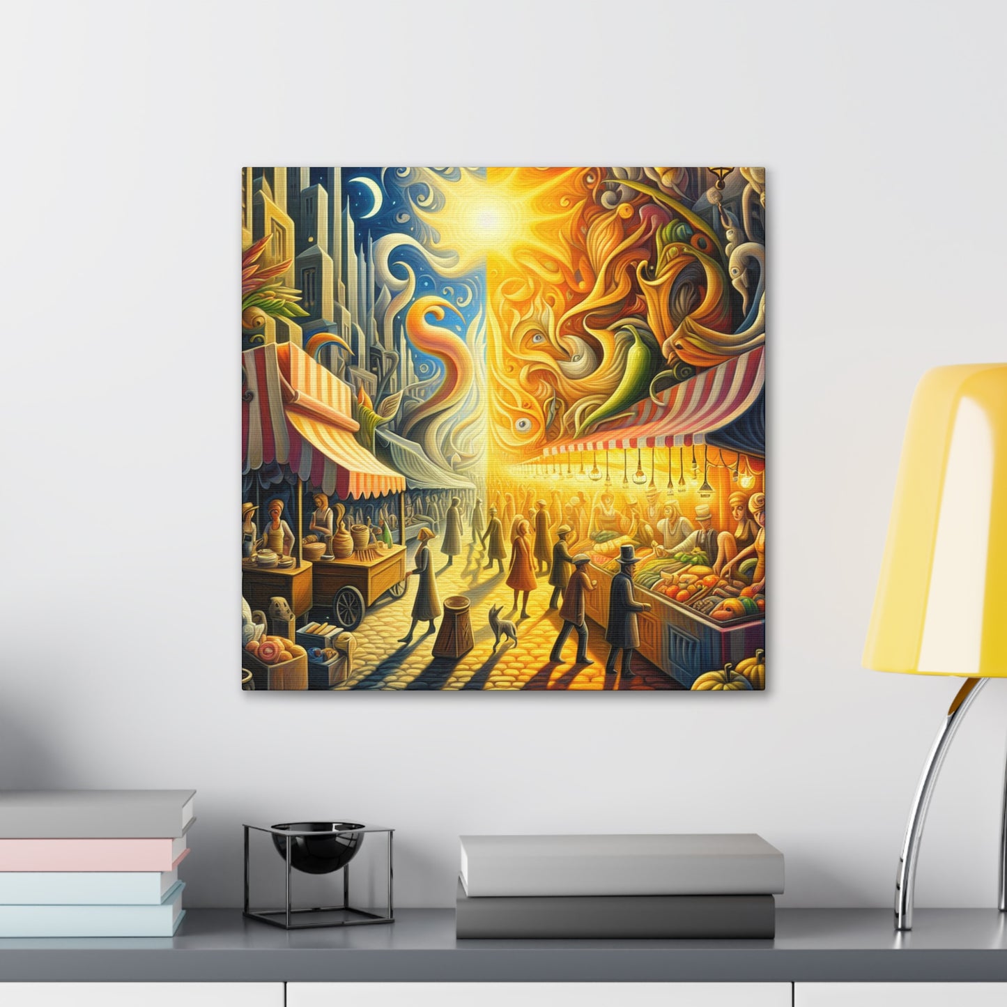 Moonlit Bazaar Dreams - Canvas