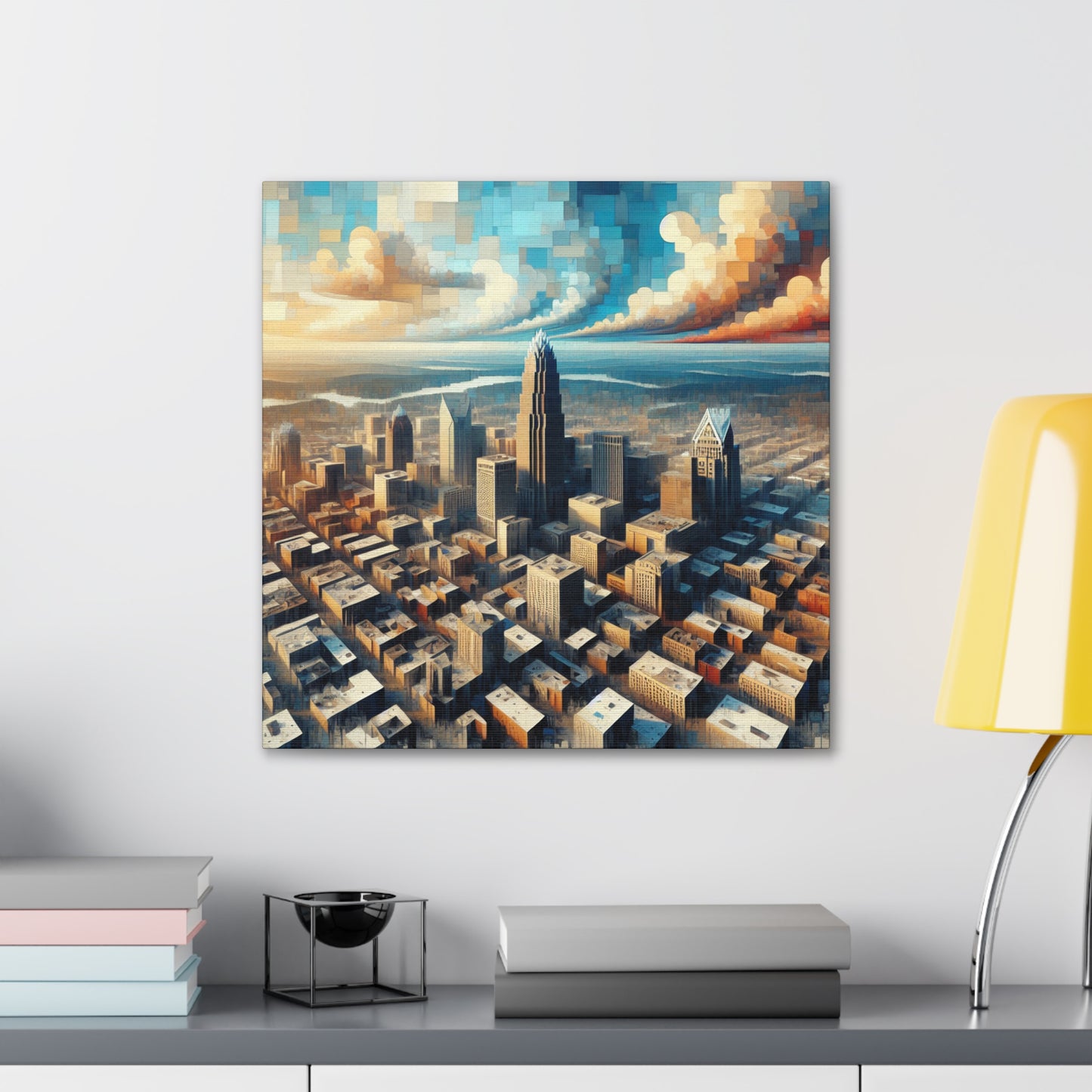 "Charlotte's Urban Tapestry" - Canvas