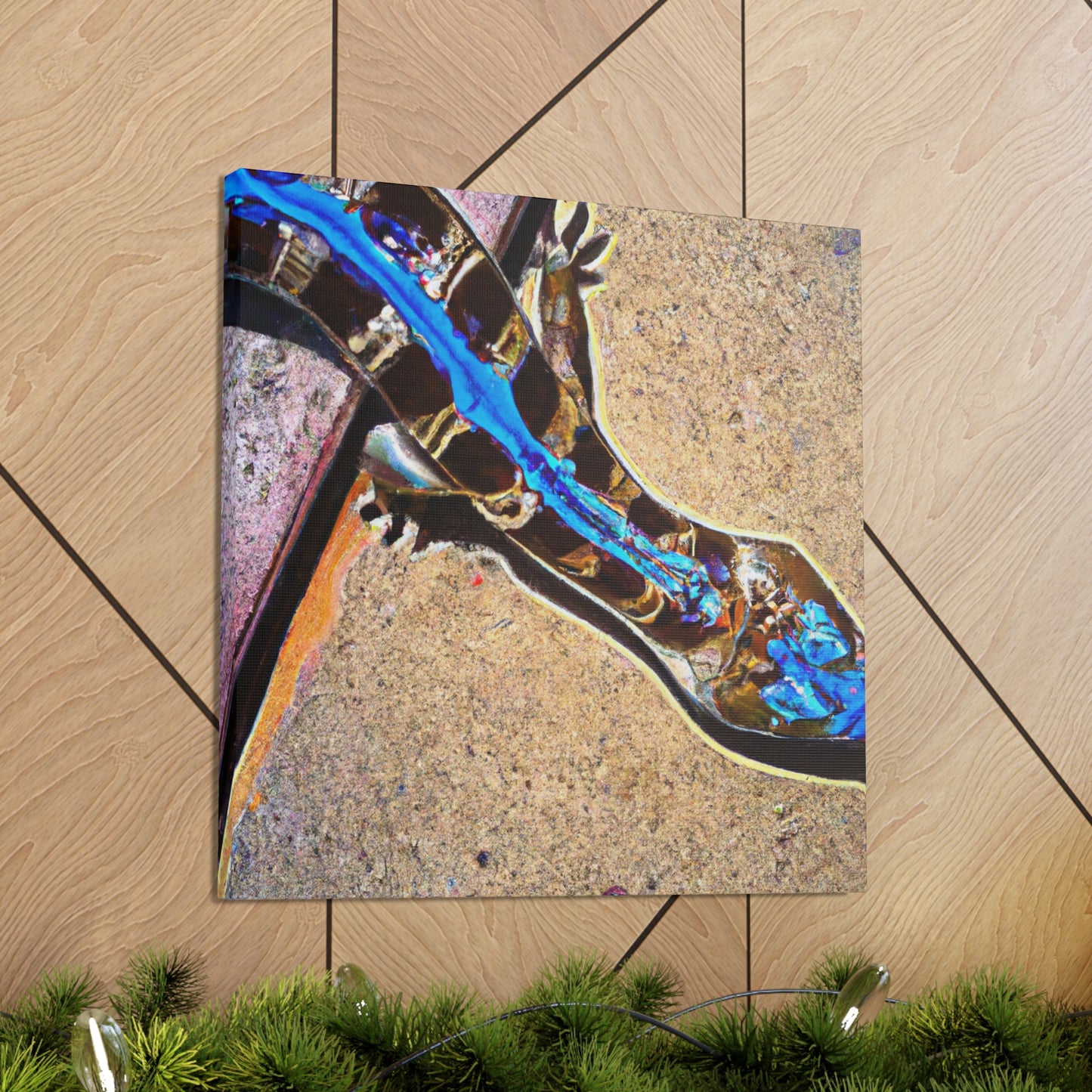 Blue-Tongue Skink Mosaic - Canvas