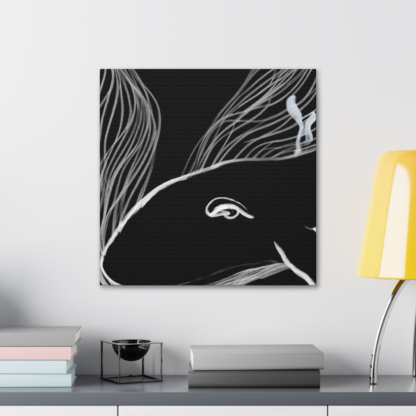 "Whale Swimming Sunrise" - Canvas