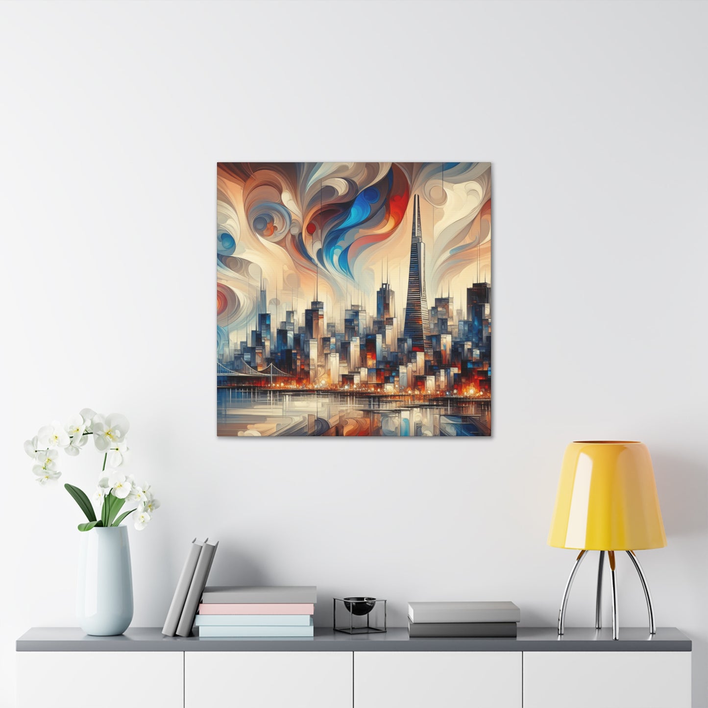 "Golden City's Inspired Chaos" - Canvas