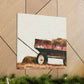 "Hay-Filled Countryside Wagon" - Canvas