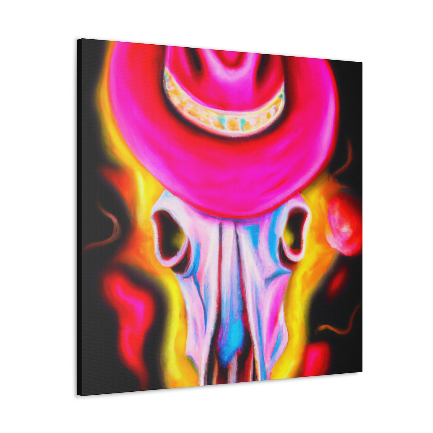 "Cow Skull in Deco" - Canvas