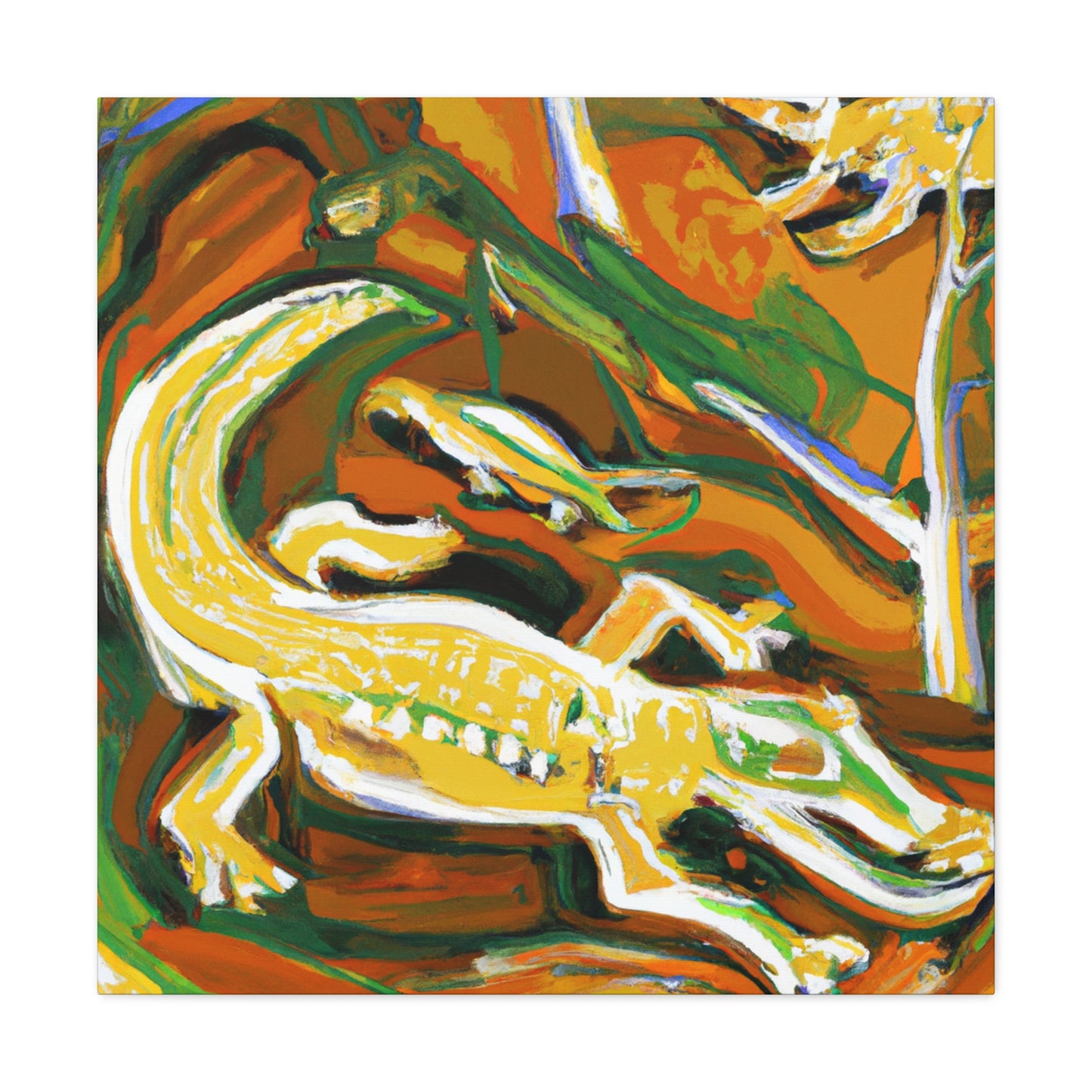 Crocodile in Abstract - Canvas