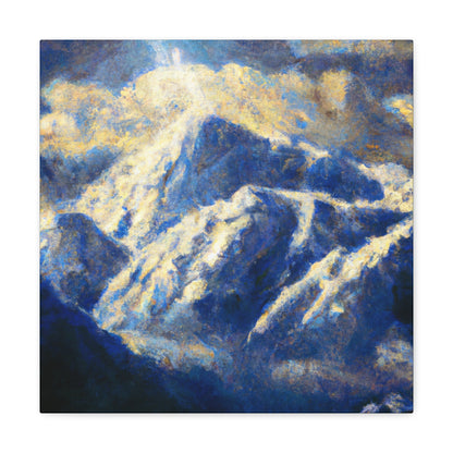 "Snowy Mountain Impressionism" - Canvas