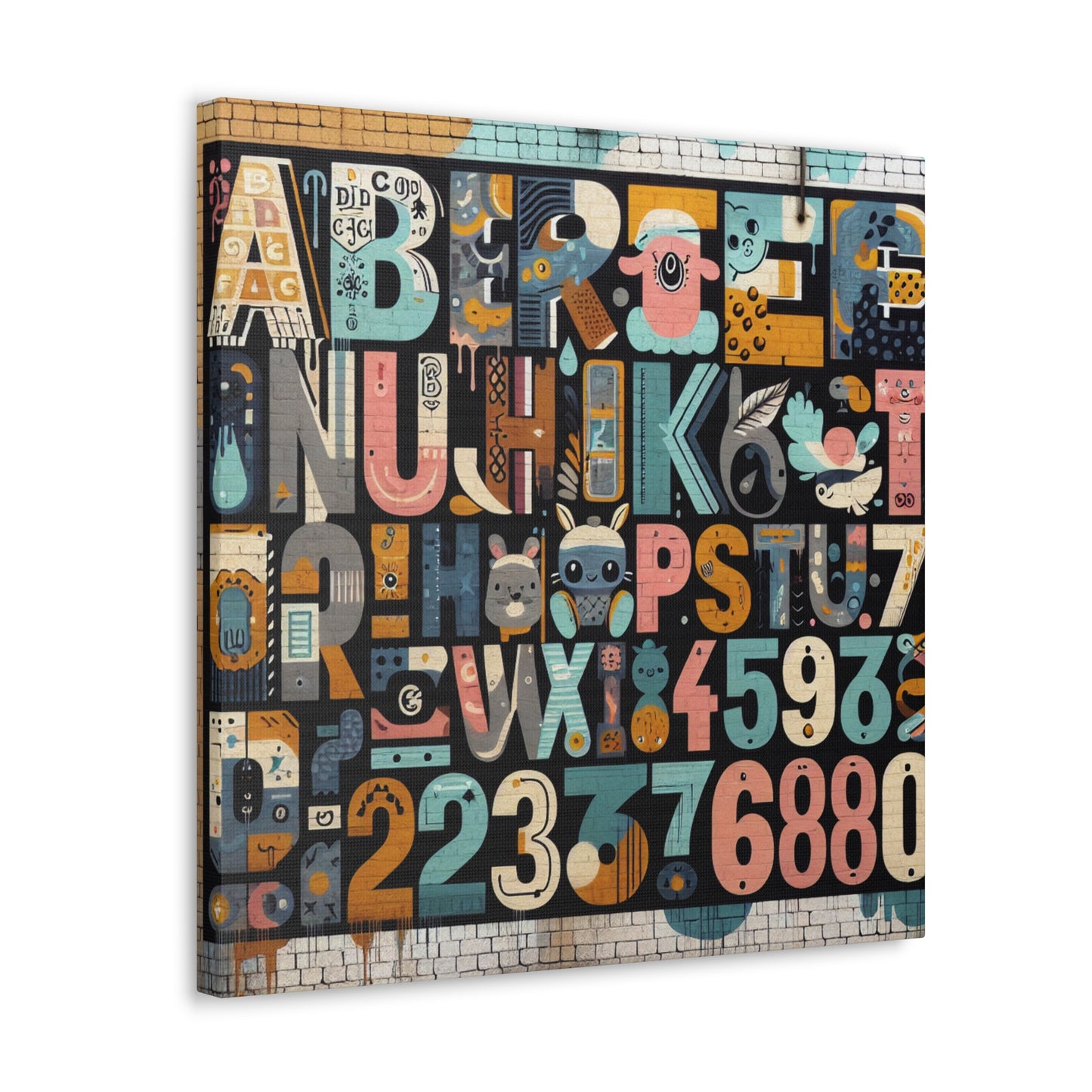 "Whimsical Typography Delight" - Canvas