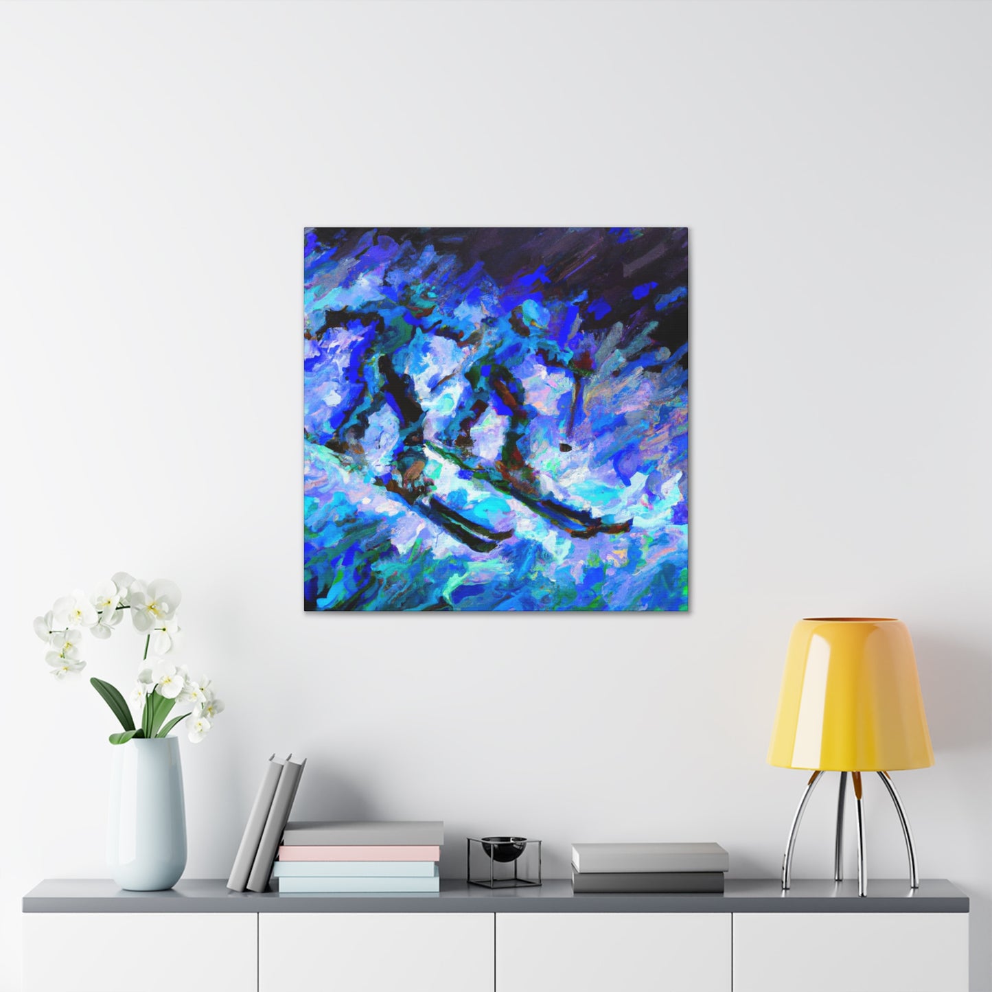 Skiing in Impressionism - Canvas