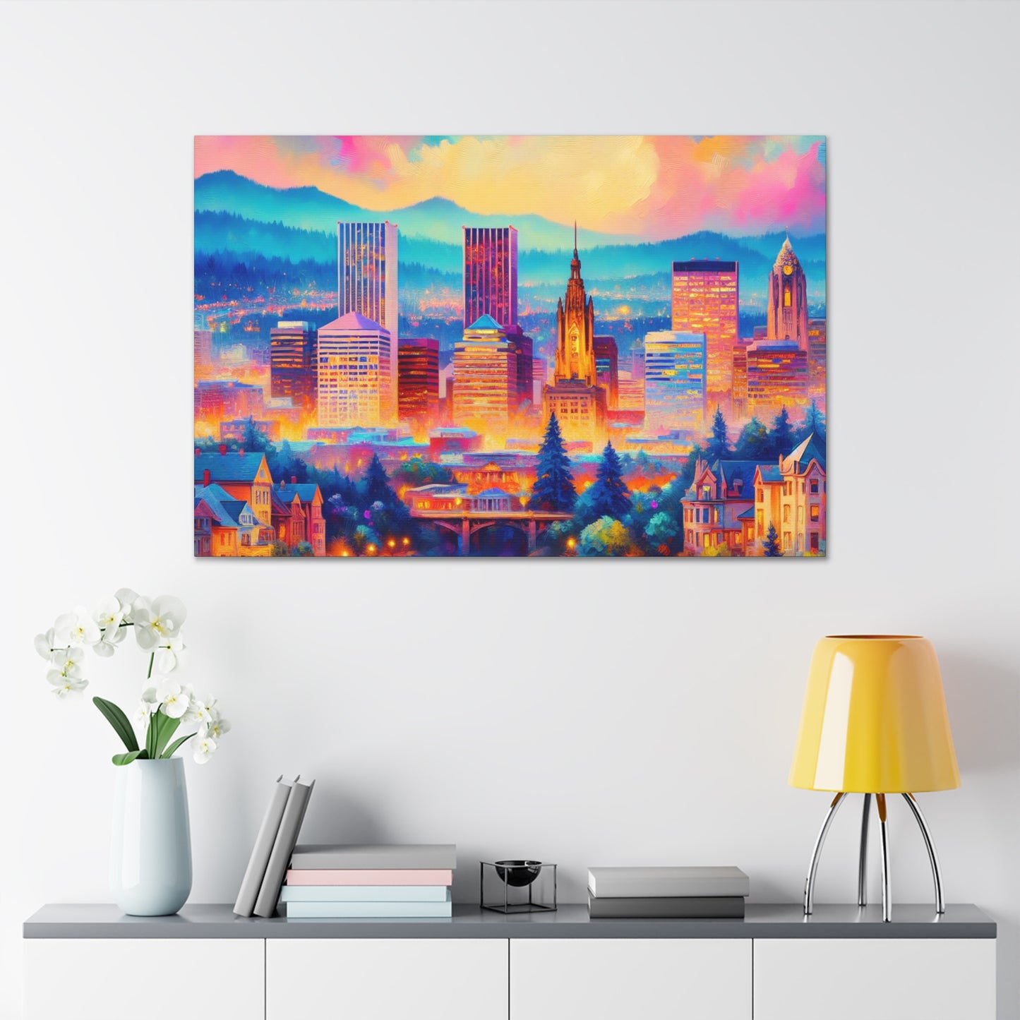 "Pristine Rhododendrons of Portland" - Canvas